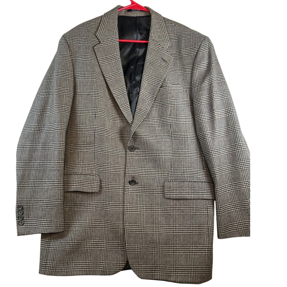 Chaps Ralph Lauren Mens Plaid 100% New Wool Blazer Jacket‎ Sport Coat Size 42L